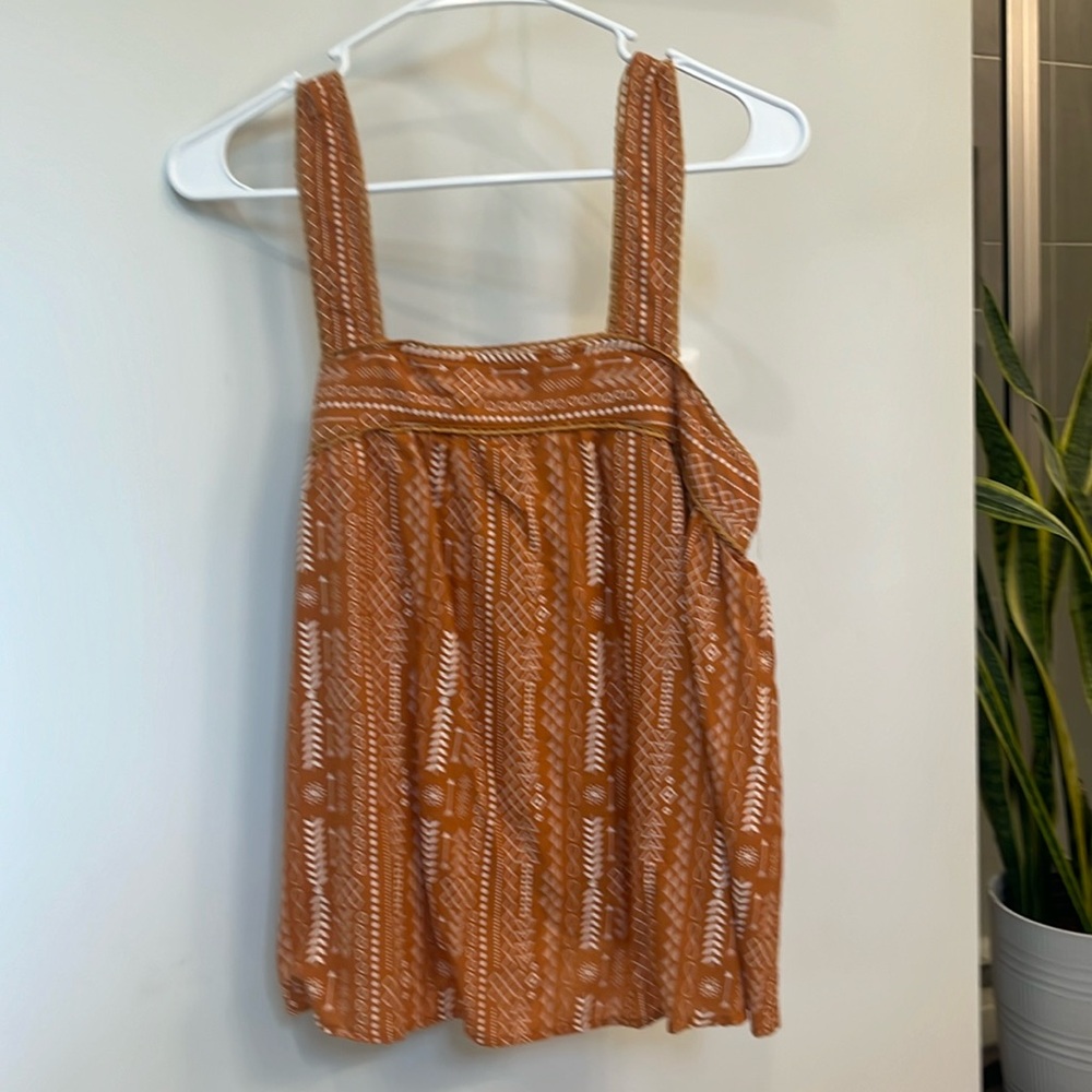 Orange babydoll tank. Worn once